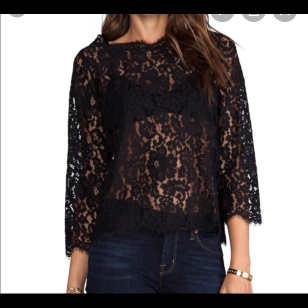 Black lace top